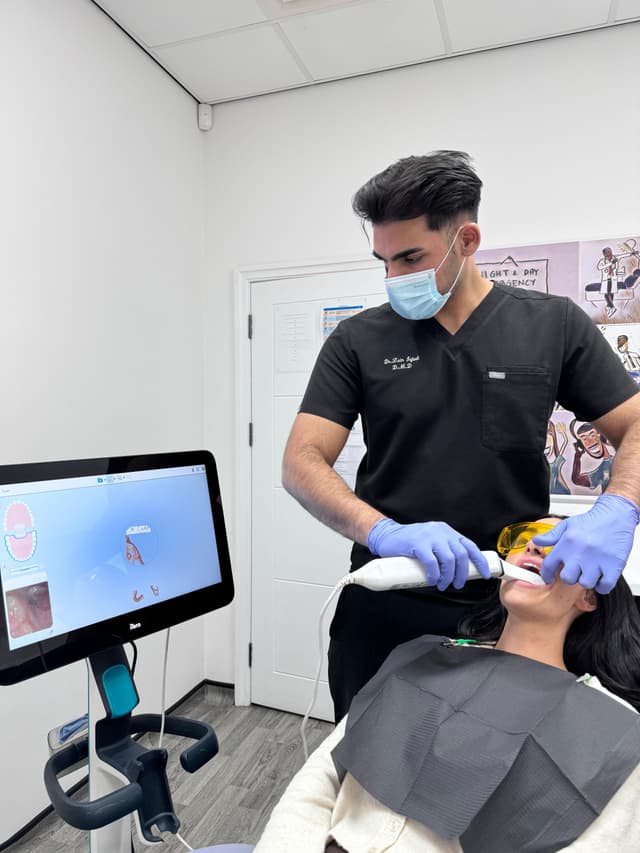 Patient receiving treatment